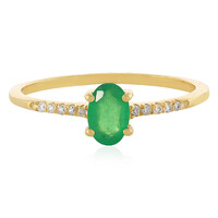 Gouden ring met een Zambia-smaragd