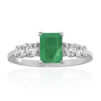 Zilveren ring met een smaragd