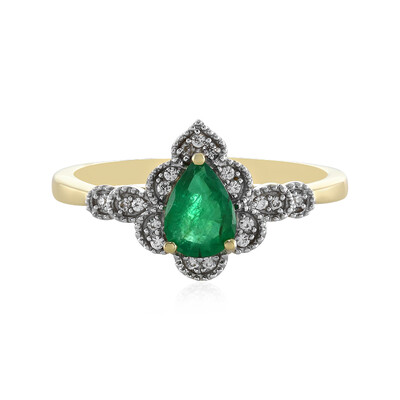 Gouden ring met een Zambia-smaragd (Adela Gold)
