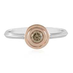 Gouden ring met een SI2 Champagne Diamant