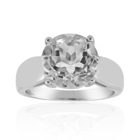 Zilveren ring met een witte topaas