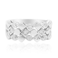 Zilveren ring met I1 (G) Diamanten