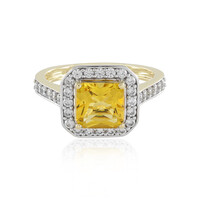 Gouden ring met een gele beril