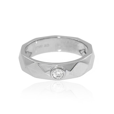 Platinaen ring met een Loepzuivere (F) Diamant (LUCENT DIAMONDS)