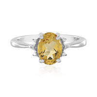 Zilveren ring met een citrien