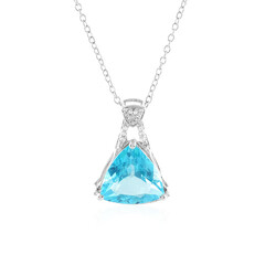Zilveren halsketting met een Paraiba Topaas