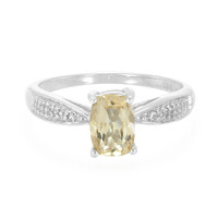 Zilveren ring met een champagne kwarts