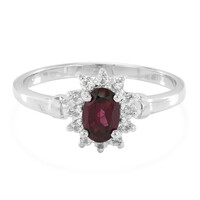 Zilveren ring met een Braziliaanse rhodoliet