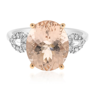 Gouden ring met een AAA morganiet (AMAYANI)