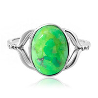 Zilveren ring met een Groene Kingman Mohave Turkoois