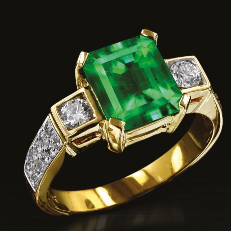 Smaragd gouden ring